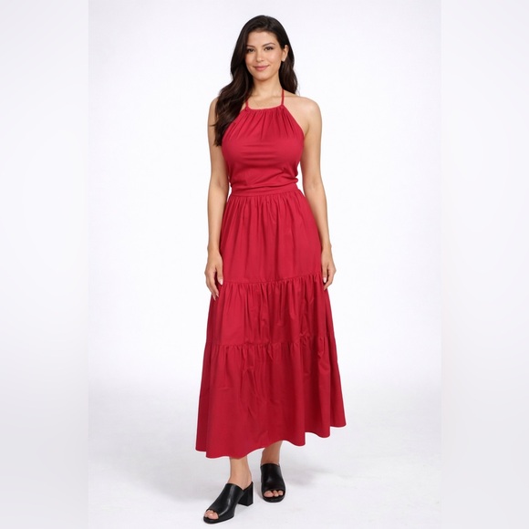 Mandalay and Co. Dresses & Skirts - Eloise Poplin Tie Back Midi Dress